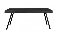 SARI TABLE 160 RECYCLED TEAK BLACK METAL LEG       - DINING TABLES